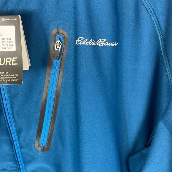 Eddie Bauer FreeDry Movement Full Zip Jacket Size XL Blue NWT 228 - Picture 8 of 10